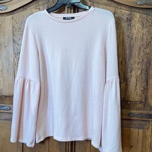 Zara Soft Pink Long Sleeve sweater with bell sleeves